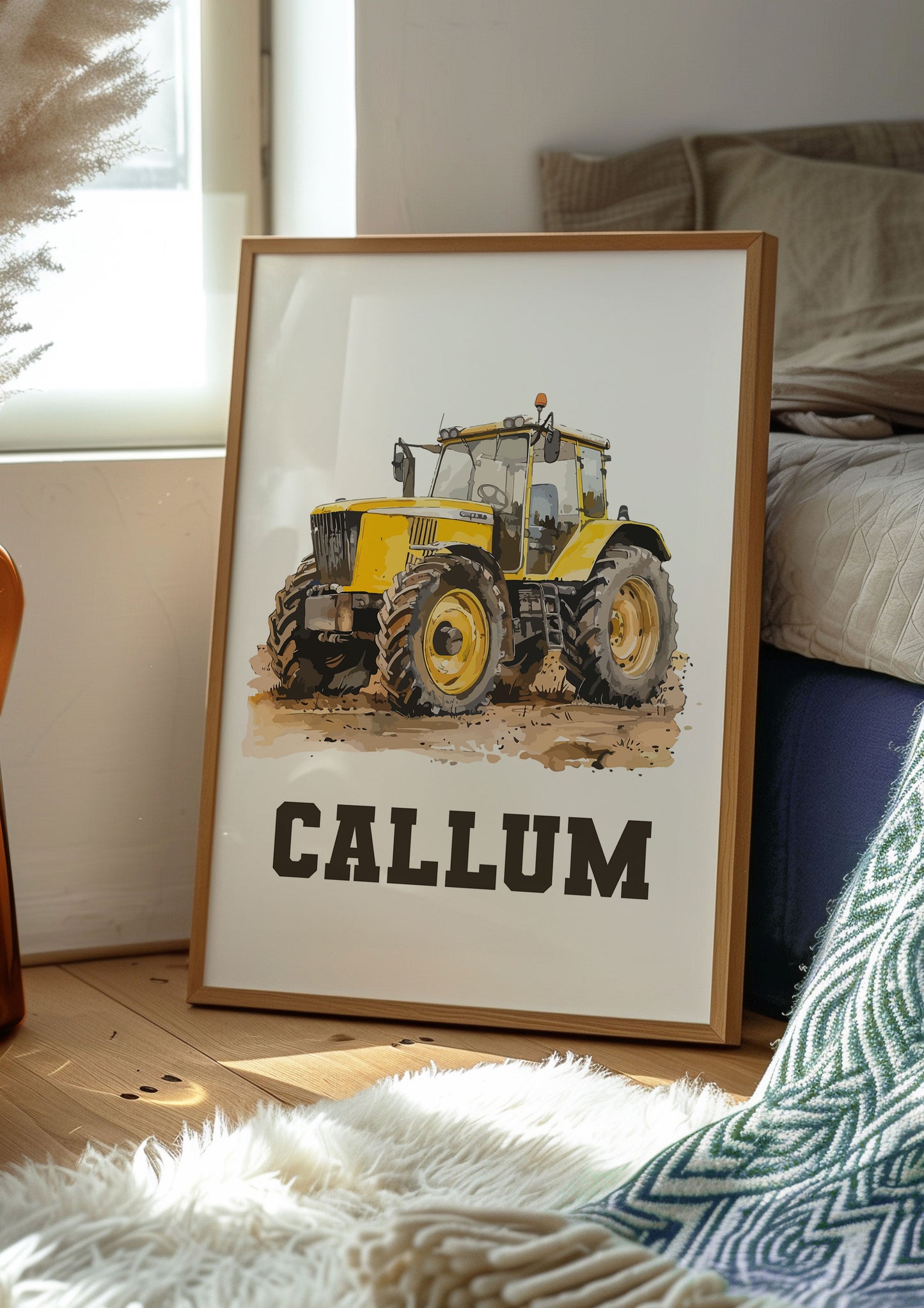 Personalised Tractor Nursery Prints