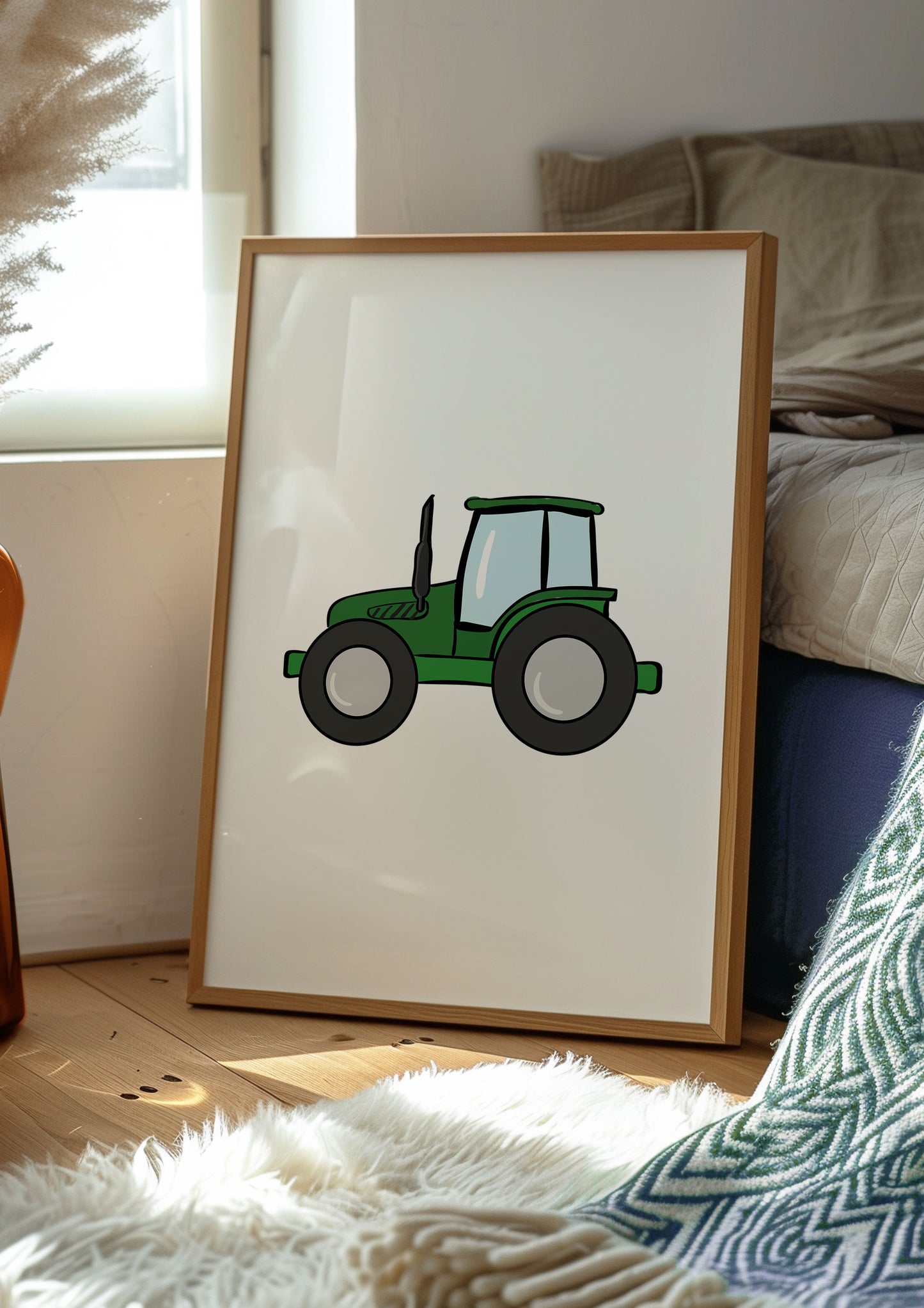 Colourful Set of 3 Tractor Prints