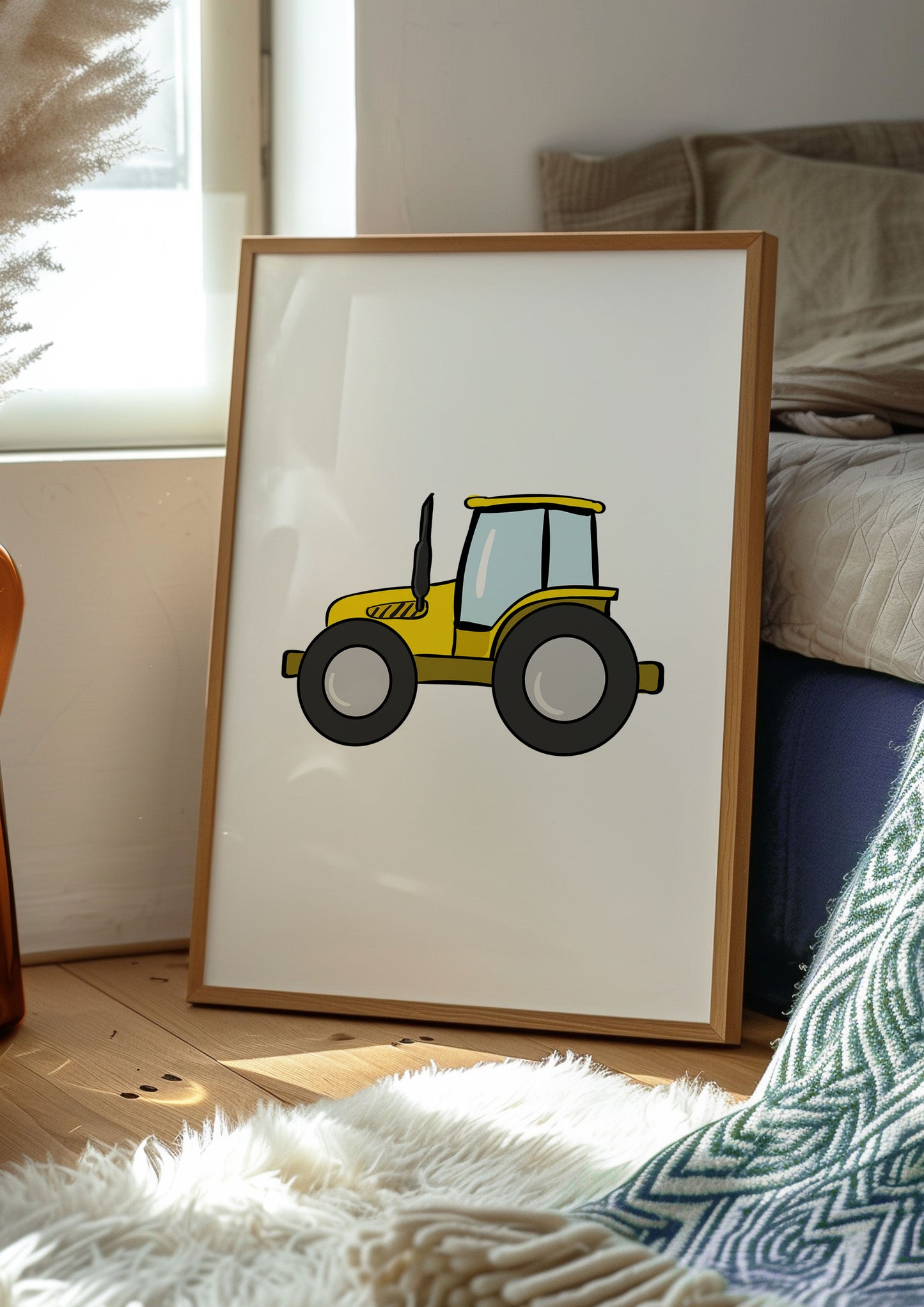 Colourful Set of 3 Tractor Prints