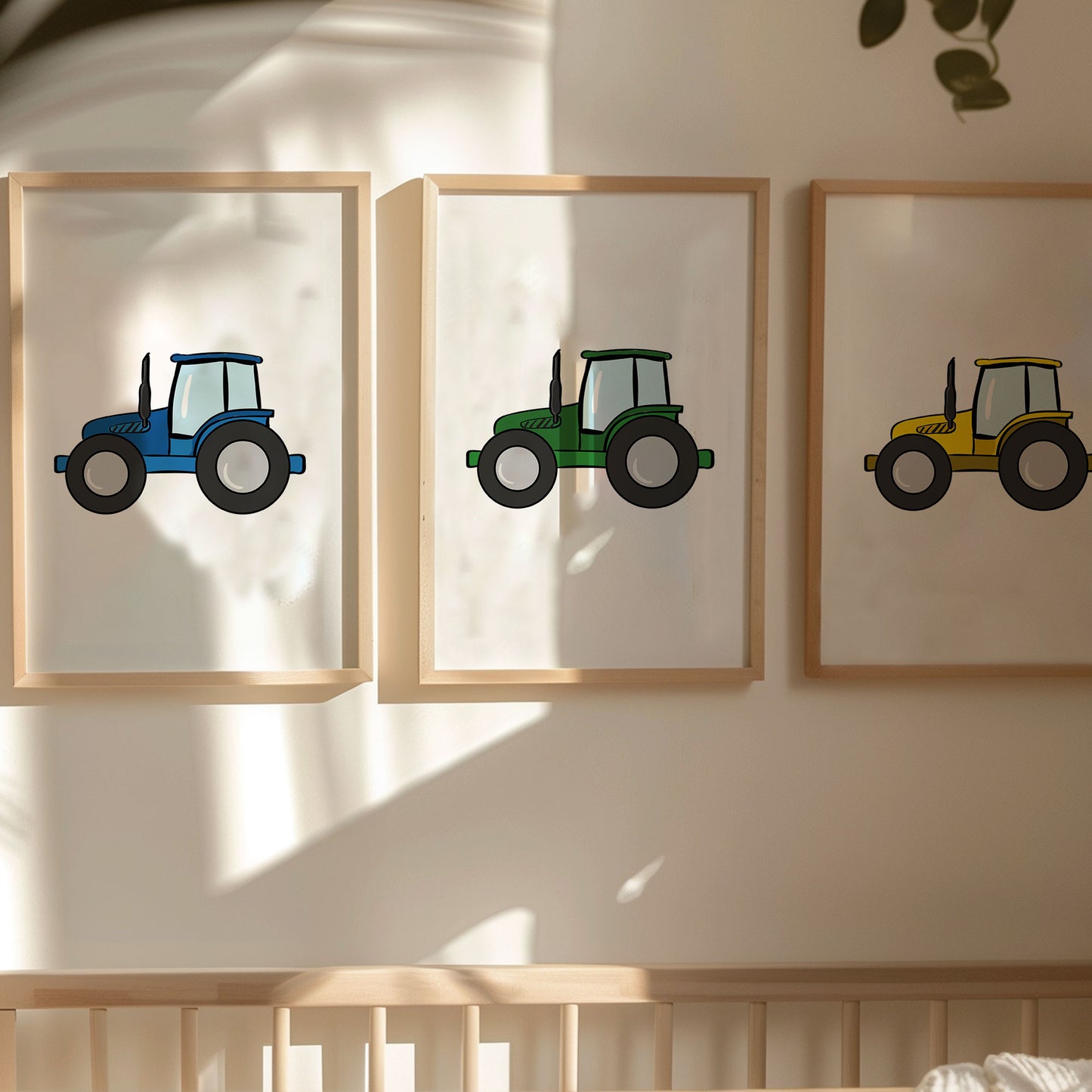 Colourful Set of 3 Tractor Prints